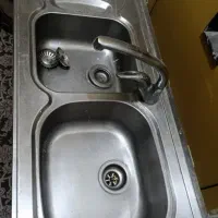 سینک استیل ب همره شیر آب و ابچکون