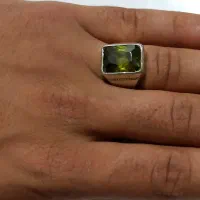 انگشتر زبرجد رکاب نقره قدیمی|جواهرات|کرمانشاه, |دیوار