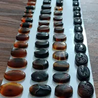 نگین عقیق سرخ .عسلی .جگری سلیمانی کیفیت بینظیر