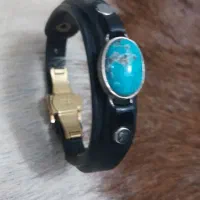 سللم دستبند چرم نگین فیروزه|جواهرات|یزد, |دیوار