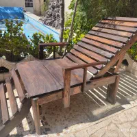 تخت چوبی کنار استخری (تاشو ۳حالته).