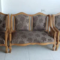 مبلمان چوبی نراد۸نفره ومیزهای عسلی