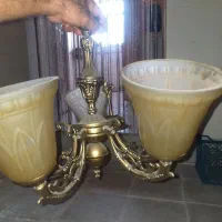 لوستر ۵ شاخه قدیمی عالی مناسب باغ