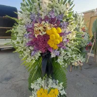 تاج گل ترحیم و افتتاحیه (نمایشگاه بین المللی)|گل و گیاه طبیعی|اسلام‌شهر, باغ فیض|دیوار