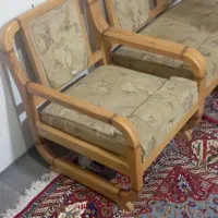 مبل 7نفره چوب طبیعی|مبلمان خانگی و میز عسلی|قم, علی آباد سعدگان|دیوار