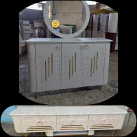 ست کنسول و آینه سرویس چوبی جهیزیه اینه کنسول|بوفه، ویترین، کنسول|تهران, شهید رجایی|دیوار