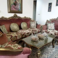 مبل استیل ۷ نفره و میز ناهارخوری ۸ نفره