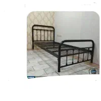 تخت فلزی تک نفره همراه با تشک طبی فنری