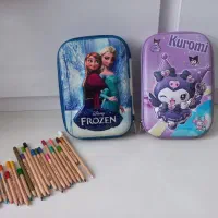 دو عدد جامدادی بزرگ با مداد رنگی رایگان