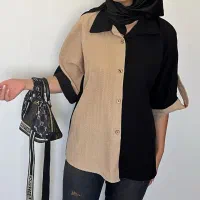 شومیز ترکیبی دو رنگ