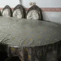 مبل و میز ناهارخوری چوبی
