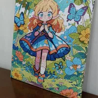 تابلو دکوری نقاشی الماسی دست‌ساز (آماده نصب)