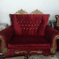 مبل چوبی طرح سلتنطی پارچه مخملی