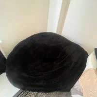 بین بگ بزرگ دونفره مشکی با بالشت