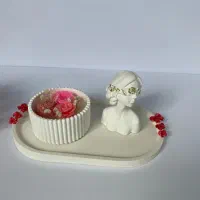 استند سنگ مصنوعی و شمع