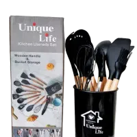 سرویس کفگیر ملاقه سیلیکونی 12 تکه|ظروف پخت‌وپز|بروجن, |دیوار