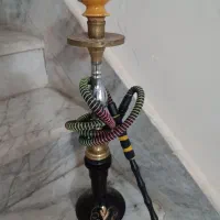 قلیون برنجی دو رنگ