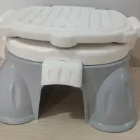 لگن کودک طوسی و سفید