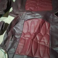 روکش صندلی چرم دورنگ وچراغ جلوبالامپ فابریک