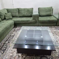 مبلمان ۹ نفره راحتی سبز رنگ|مبلمان خانگی و میز عسلی|اهواز, فاز ۱ پادادشهر|دیوار