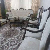 مبل استیل ۹ نفره به همراه میز ناهارخوری ۸ نفره|مبلمان خانگی و میز عسلی|قدس, شهرک فرزان|دیوار