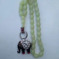 تسبیح گوهر شب چراغ اصل دانه درشت با سریه مرجان