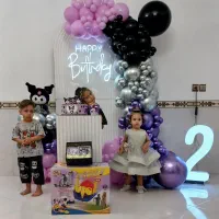دکور تولد بادکنک آرایی و لوازم تولد رنگین کمان