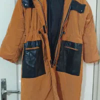 کاپشن بلند رنگ آجری