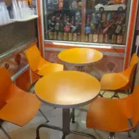 میز صندلی نارنجی 1500 دونفره