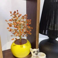 گلدان عقیق کارنلین