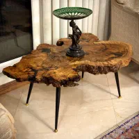 میز چوب طبیعی روستیک ریشه بلوط ۲۰۰ ساله