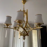 لوستر شش شاخه طلایی نو