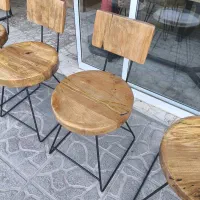 صندلی روستیک چوب فلز مدل فرین