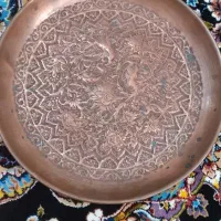 سینی  مسی  دیواری|کلکسیون اشیاء عتیقه|رشت, بلوار گیلان|دیوار