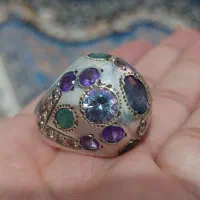 انگشتر جواهری، شجر، پلاک شمایل و نگین مصور..