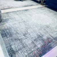 یه جفت فرش ۶ متری ۱۲۰۰ شانه یه دست مبل چستر ۷ نفره