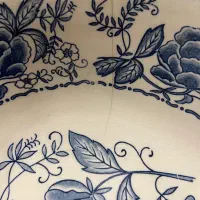 دیس گرد و میوه خوری قلم ابی ژاپنی اصل|کلکسیون اشیاء عتیقه|صدرا-فارس, فاز ۱|دیوار