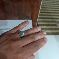 انگشتر نقره با نگین زمرد|جواهرات|ایلام, |دیوار