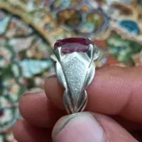 انگشتر شجر قائم و یاقوت سرخ آفریقایی|جواهرات|لاهیجان, بازکیاگوراب|دیوار