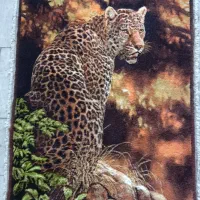 تابلو فرش پلنگ برجسته شیک و زیبا