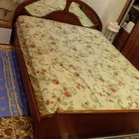 تخت دونفره چوبی باتشک