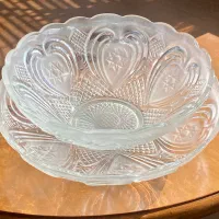 قاب‌و قدح کریستال مات و براق قدیمی امریکایی سنگین