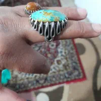 انگشتر فیروز نقره۹۲۵