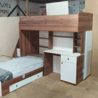 تخت دوطبقه پاتریس 2 طبقه کمد میزکامپیوتر کتابخانه