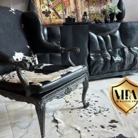 مبل تکی با پوست چرم گاو|مبلمان خانگی و میز عسلی|پردیس, شهرک صنعتی خرمدشت فاز ۷|دیوار