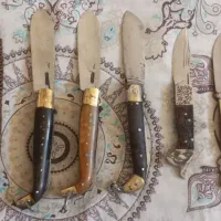 چاقو دسته شاخ کهنه تسبیح زندان بافت انگشتر|کلکسیون اشیاء عتیقه|اصفهان, رزمندگان|دیوار