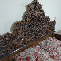 سرویس خواب سلطنتی پر منبت در حد نو واقعی|تخت و سرویس خواب|تهران, شمشیری|دیوار