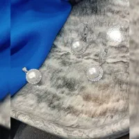 ست مرواریدی همراه انگشتر از نـقره شـاهـکار