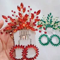 شانه شنیون وگوشوارها