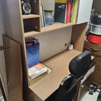 تخت‌خواب یکنفره و میزتحریر کتابخانه دار|تخت و سرویس خواب|تهران, بهارستان|دیوار